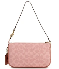 COACH Bleecker Signature Coated Convertible Wristlet Shoulder Handle Bag