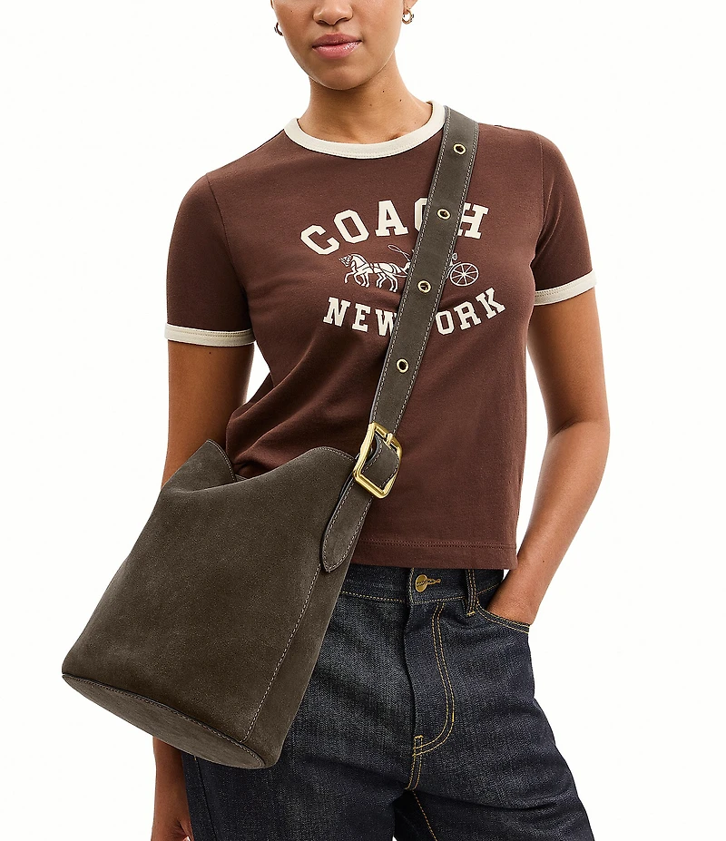 COACH Bleecker Suede Bucket Bag