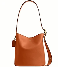 COACH Bleeker Leather Bucket Bag