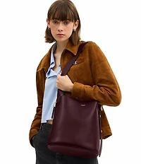 COACH Bleeker Leather Bucket Bag