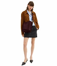 COACH Bleeker Leather Bucket Bag