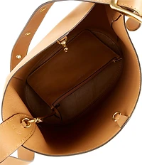 COACH Bleeker Leather Bucket Bag