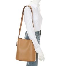 COACH Bleeker Leather Bucket Bag