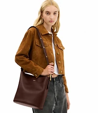 COACH Bleeker Leather Bucket Bag