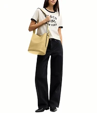 COACH Bleeker Leather Bucket Bag