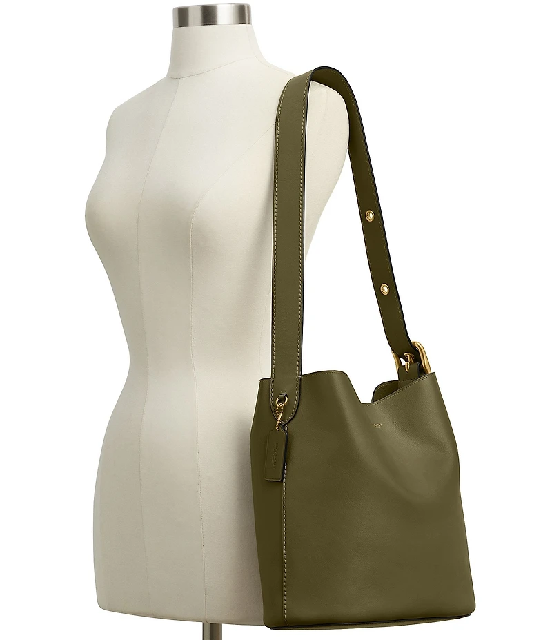 COACH Bleeker Leather Bucket Bag
