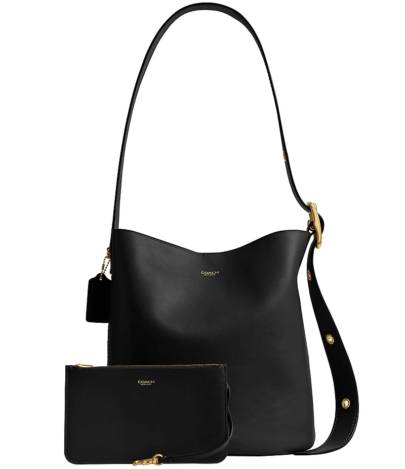 COACH Bleeker Leather Bucket Bag