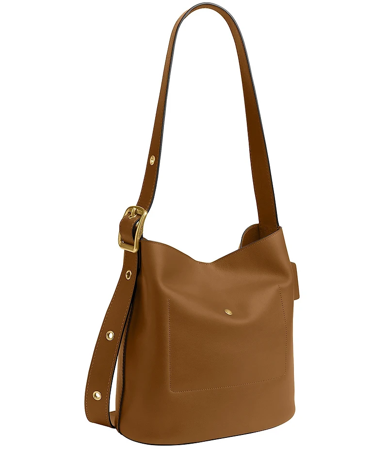 COACH Bleeker Leather Bucket Bag