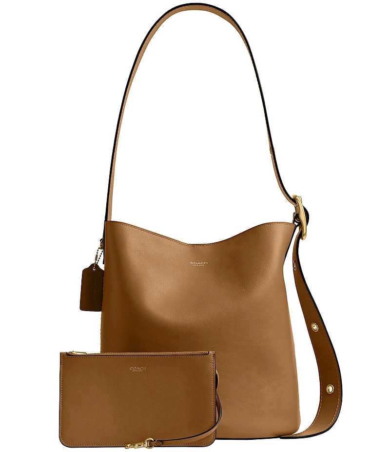 COACH Bleeker Leather Bucket Bag