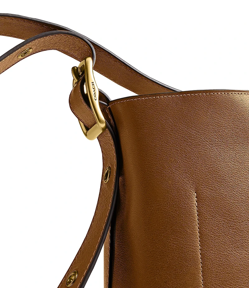 COACH Bleeker Leather Bucket Bag