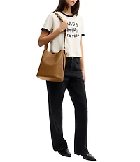 COACH Bleeker Leather Bucket Bag