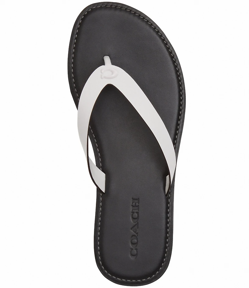 COACH Brianna Leather Flip Flop Sandals