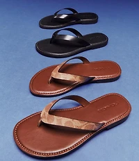 COACH Brianna Leather Flip Flop Sandals