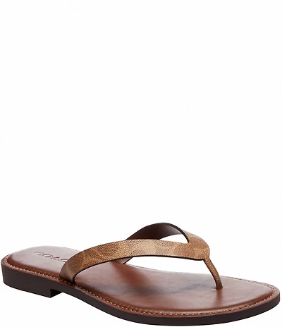 COACH Brianna Signatured Logo Coated Canvas Flip Flops