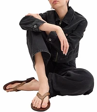 COACH Brianna Signatured Logo Coated Canvas Flip Flops