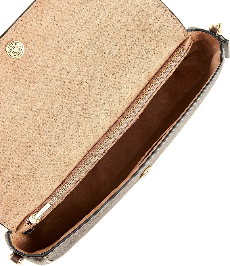 COACH Brook Signature Canvas Flap Chain Shoulder Bag