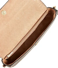 COACH Brook Signature Canvas Flap Chain Shoulder Bag