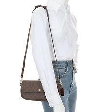 COACH Brook Signature Canvas Flap Chain Shoulder Bag