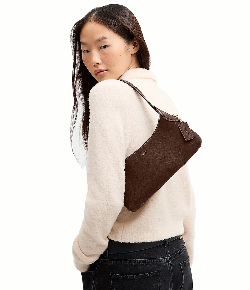 COACH Brooklyn 26 Suede Shoulder Bag