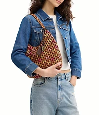 COACH Brooklyn 28 Beaded Wood Shoulder Bag