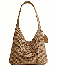 COACH Brooklyn 28 Straw Shoulder Bag