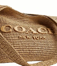 COACH Brooklyn 28 Straw Shoulder Bag