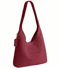 COACH Brooklyn 28 Straw Shoulder Bag
