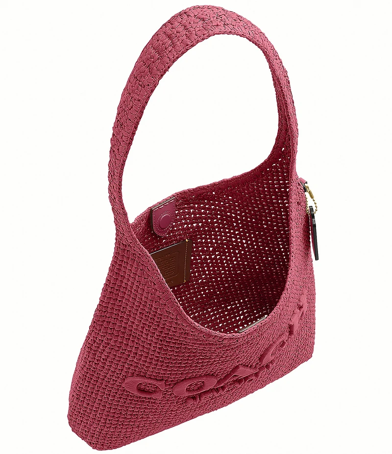 COACH Brooklyn 28 Straw Shoulder Bag