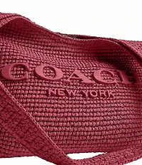 COACH Brooklyn 28 Straw Shoulder Bag