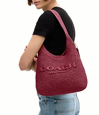 COACH Brooklyn 28 Straw Shoulder Bag