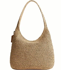 COACH Brooklyn 34 Straw Shoulder Bag