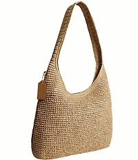 COACH Brooklyn 34 Straw Shoulder Bag