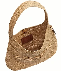 COACH Brooklyn 34 Straw Shoulder Bag