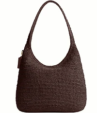 COACH Brooklyn 34 Straw Shoulder Bag