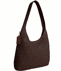 COACH Brooklyn 34 Straw Shoulder Bag
