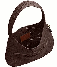 COACH Brooklyn 34 Straw Shoulder Bag