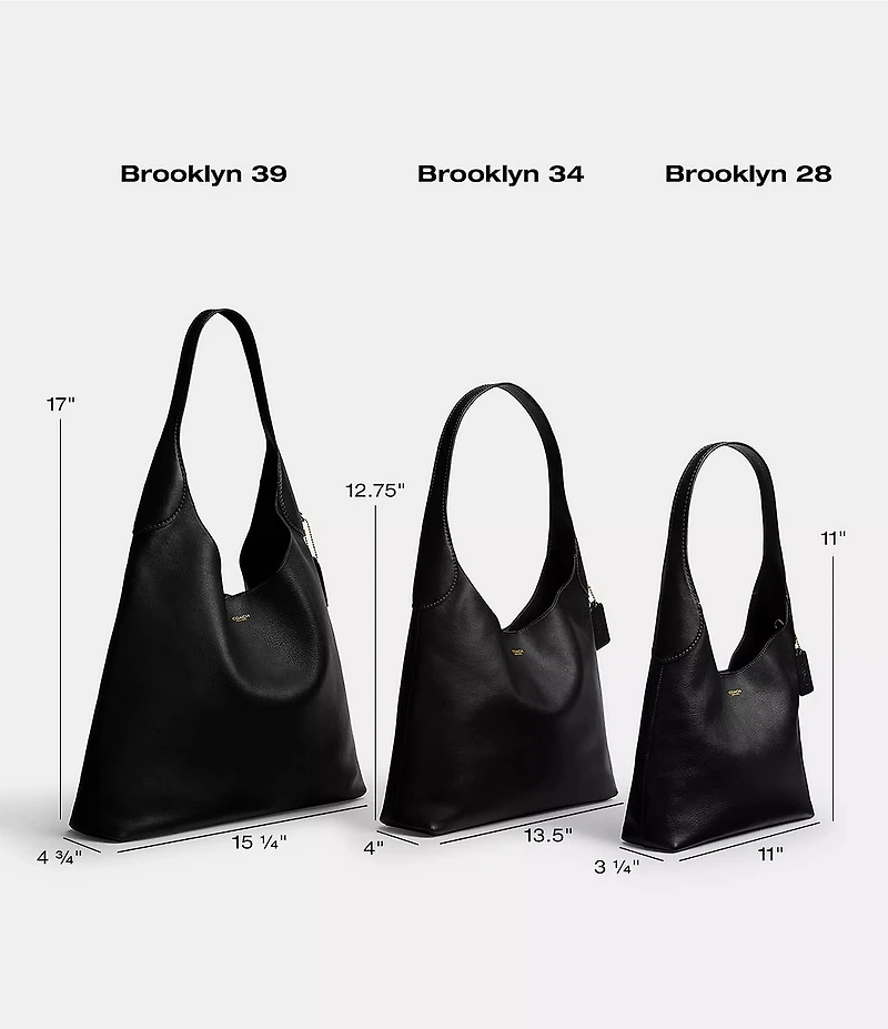 COACH Brooklyn 39 Leather Hobo Shoulder Bag