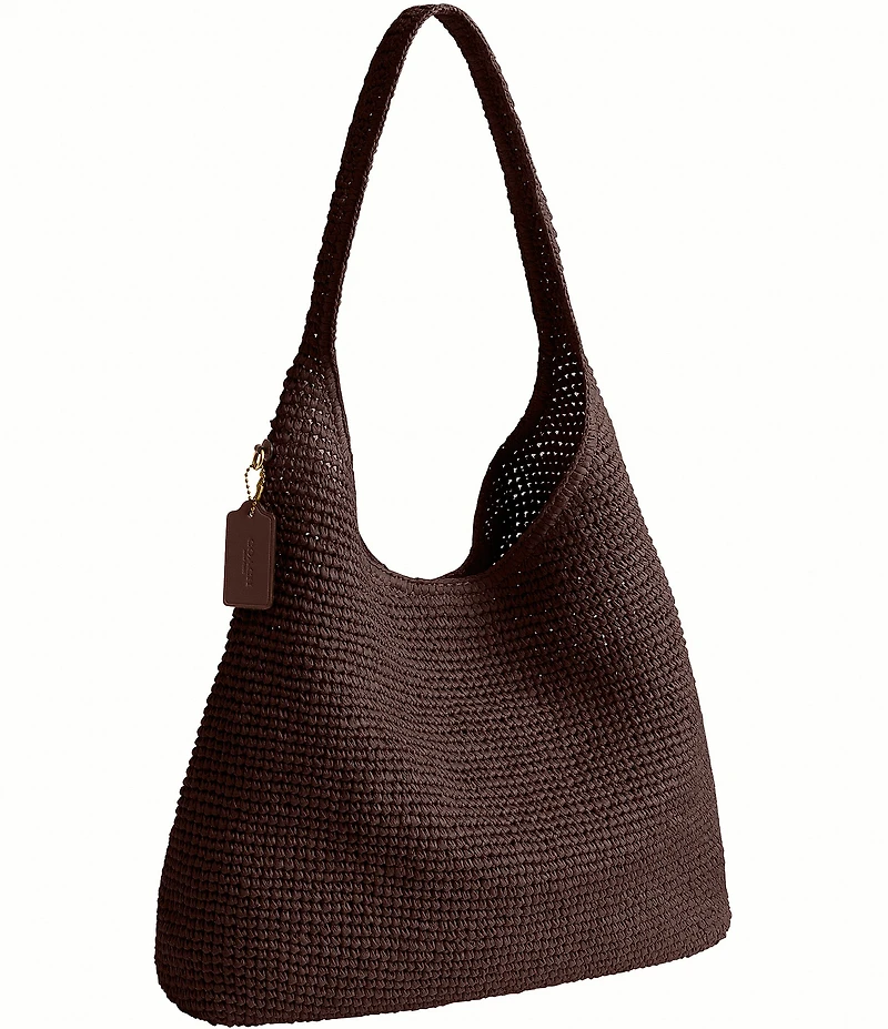 COACH Brooklyn 39 Straw Shoulder Bag