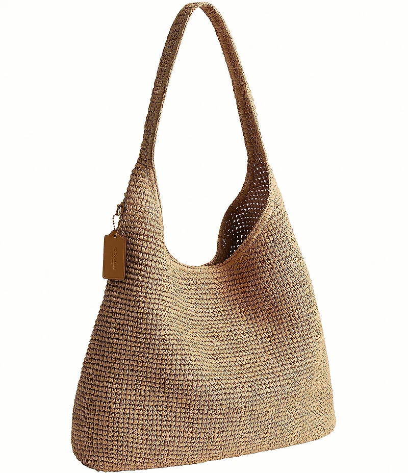 COACH Brooklyn 39 Straw Shoulder Bag