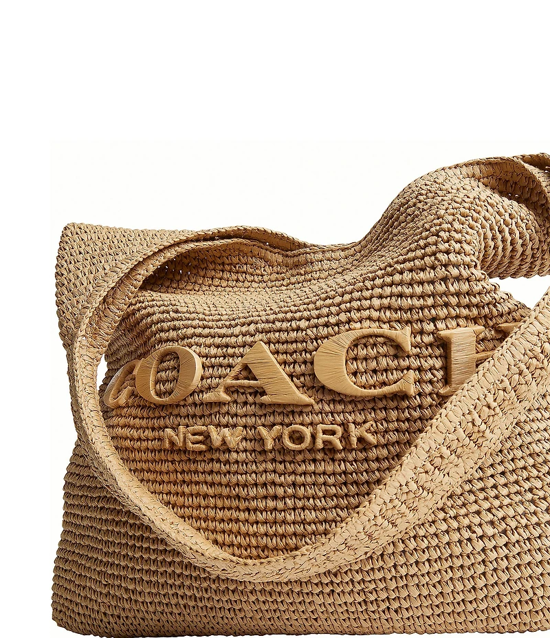 COACH Brooklyn 39 Straw Shoulder Bag