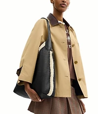 COACH Brooklyn Leather & Shearling Hobo Shoulder Bag 39