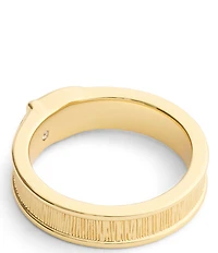 COACH Brushed Signature C Buckle Band Ring