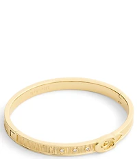 COACH Brushed Signature C Buckle Bangle Bracelet