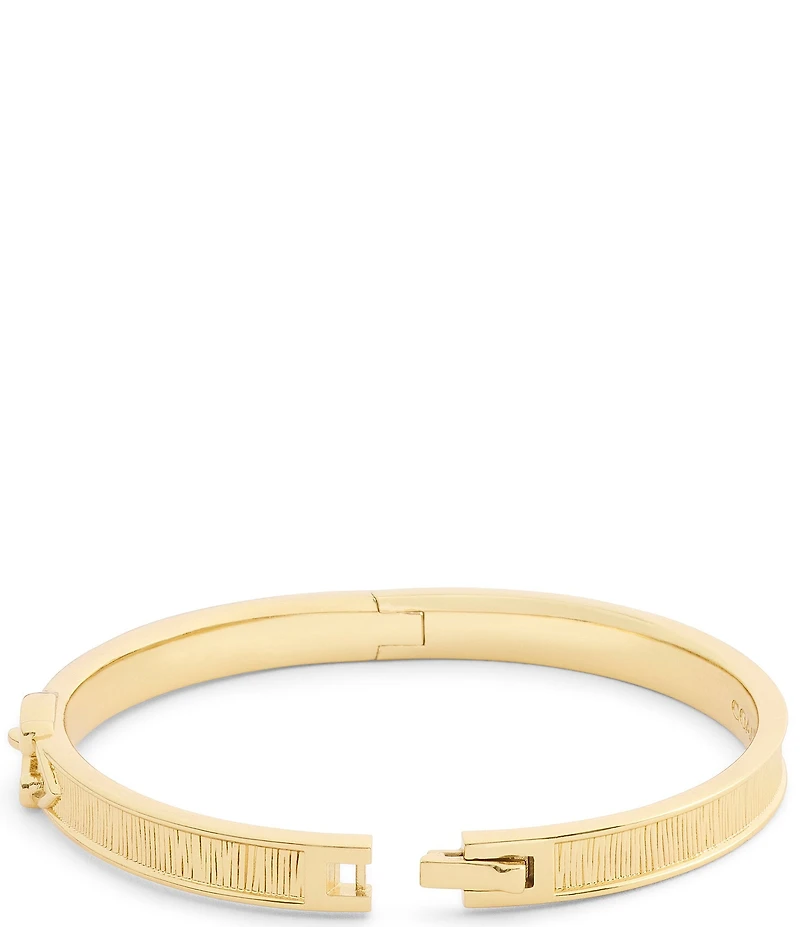 COACH Brushed Signature C Buckle Bangle Bracelet