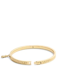 COACH Brushed Signature Rexy Charm Bangle Bracelet
