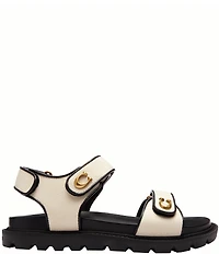 COACH Brynn Canvas Banded Hook-and-Loop Platform Sandals