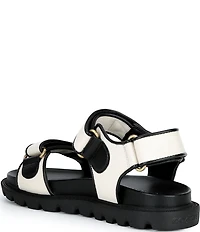 COACH Brynn Canvas Banded Hook-and-Loop Platform Sandals