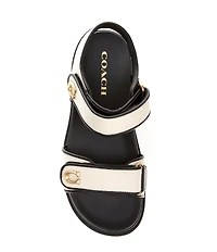 COACH Brynn Canvas Banded Sandals