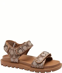COACH Brynn Crystal Limited Edition Signature Jacquard Banded Sandals