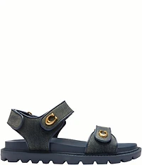 COACH Brynn Denim Hook-and-Loop Sandals